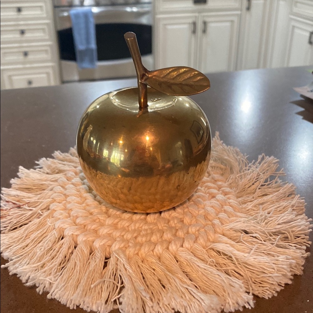 Vintage Brass Decorative Apple Bell
